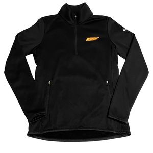 Women’s Nike Black w/ Orange & White Tennessee Logo Therma-Fit 1/2 Zip Pullover